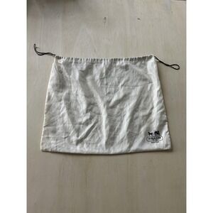 Coach Dustbag White Drawstring Logo Handbag Storage Pouch One Size Women